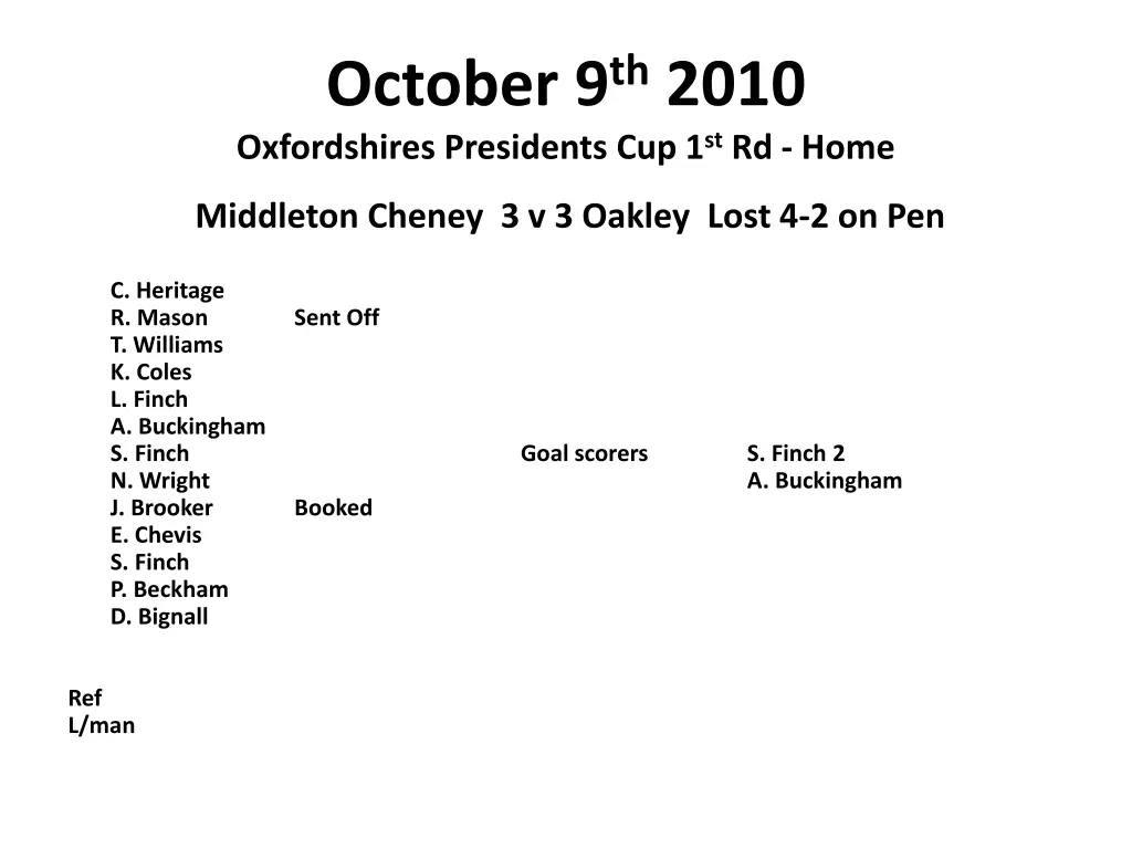 october 9 th 2010 oxfordshires presidents