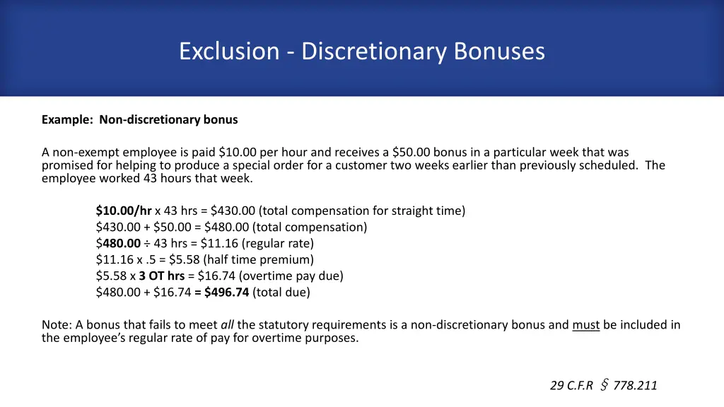 exclusion discretionary bonuses 2