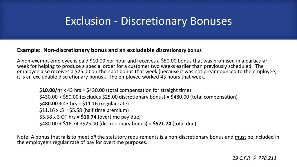 exclusion discretionary bonuses 3