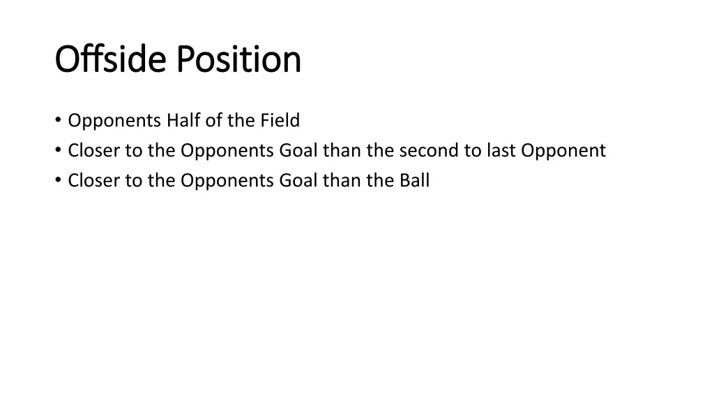 offside position offside position