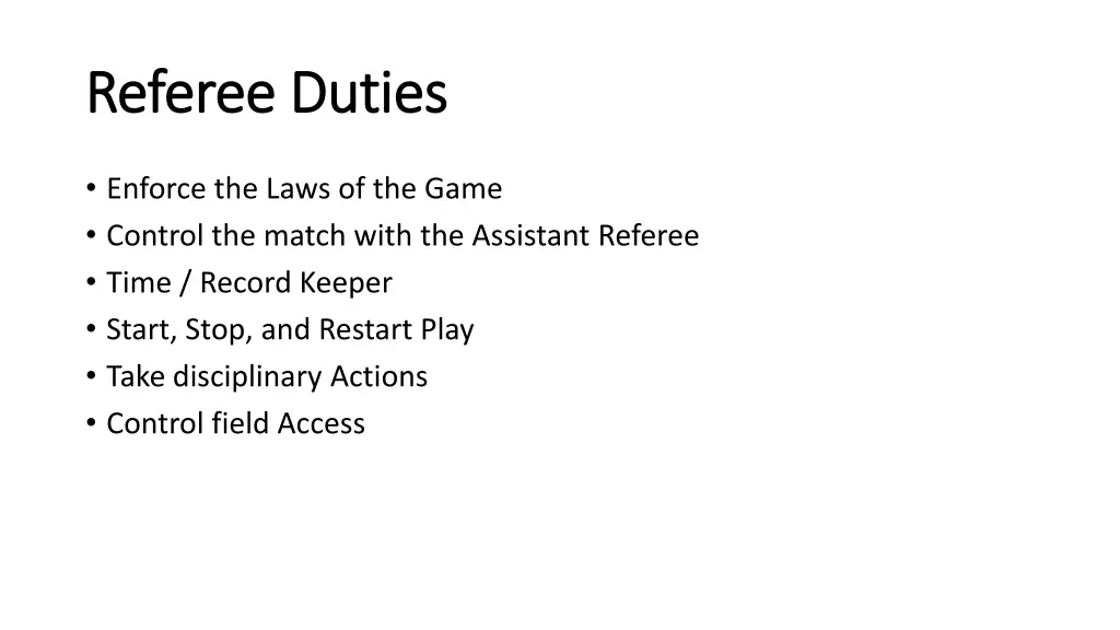 referee duties referee duties