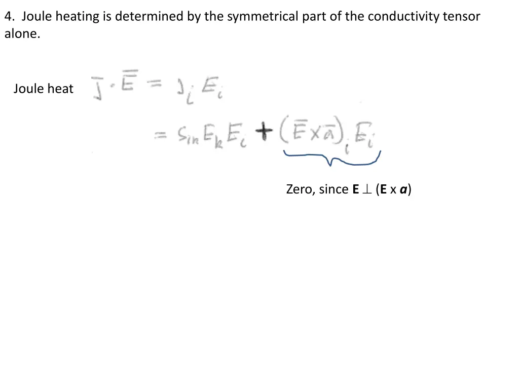 4 joule heating is determined by the symmetrical