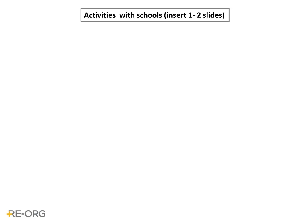 activities with schools insert 1 2 slides