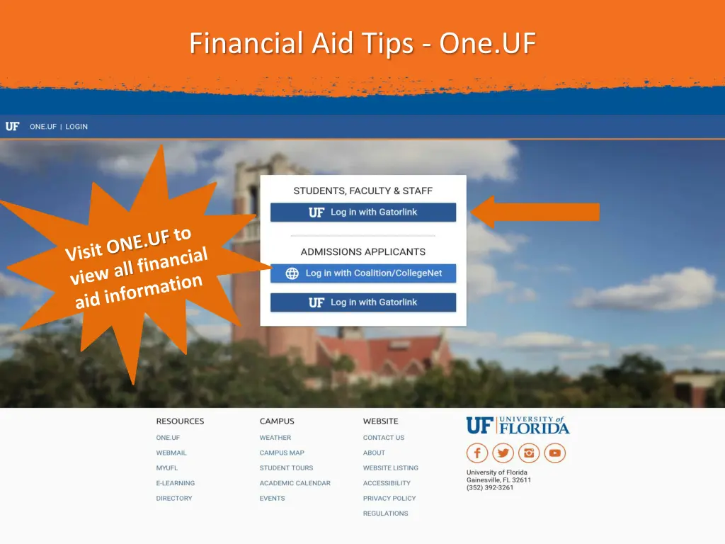 financial aid tips one uf