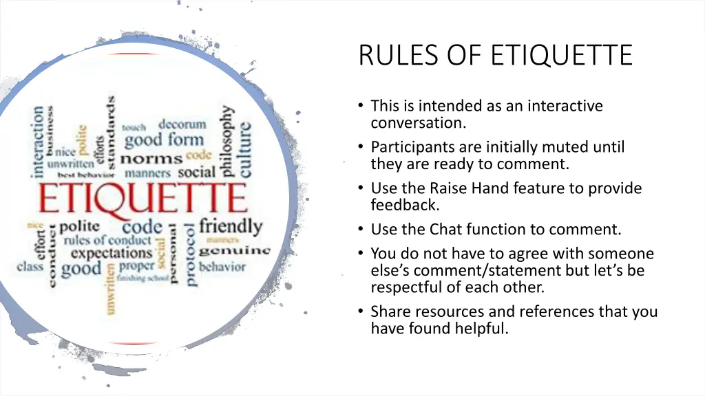 rules of etiquette