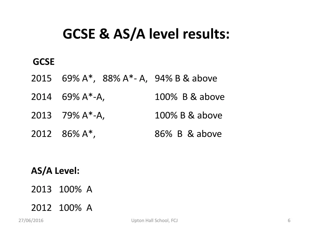 gcse as a level results