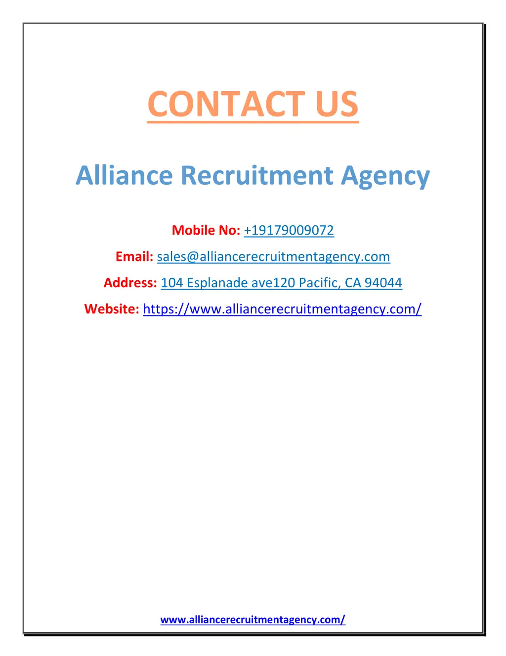 contact us