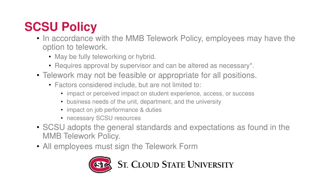 scsu policy in accordance with the mmb telework