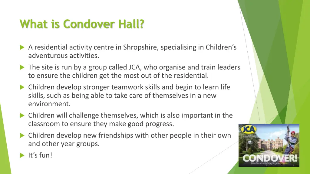 what is condover hall