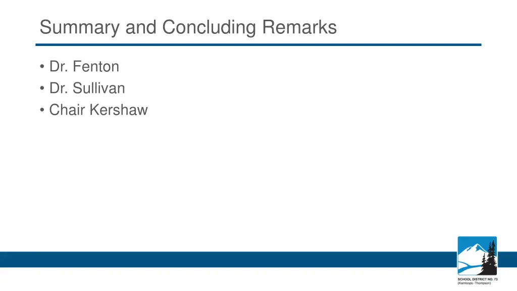 summary and concluding remarks