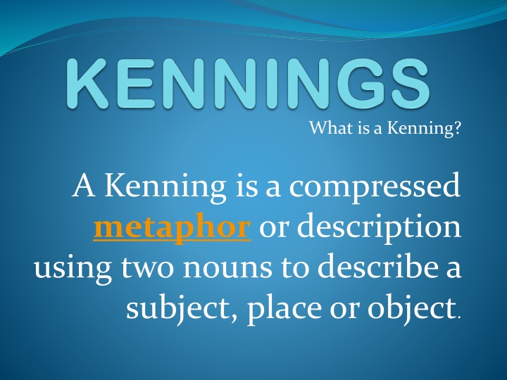 what is a kenning