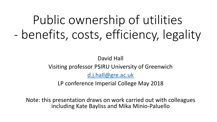 public ownership of utilities benefits costs