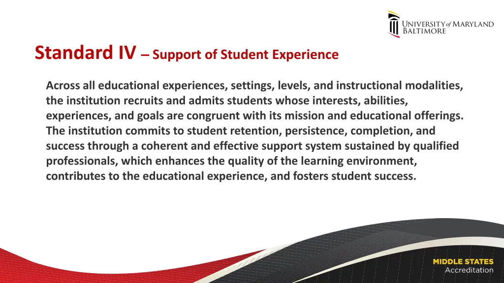 standard iv support of student experience 1