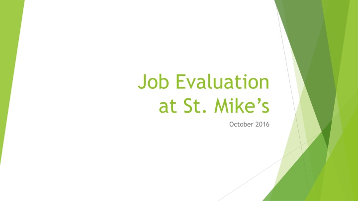 job evaluation at st mike s