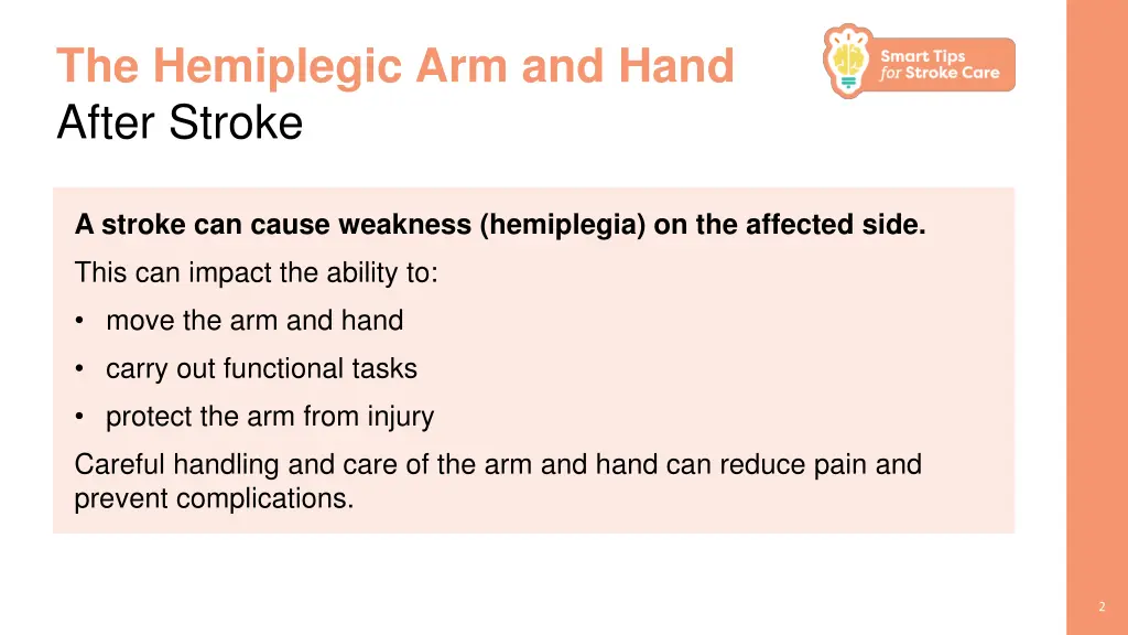 the hemiplegic arm and hand after stroke