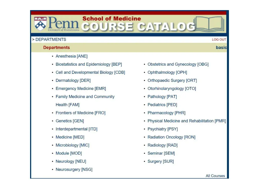 penn med course catalog internet explorer