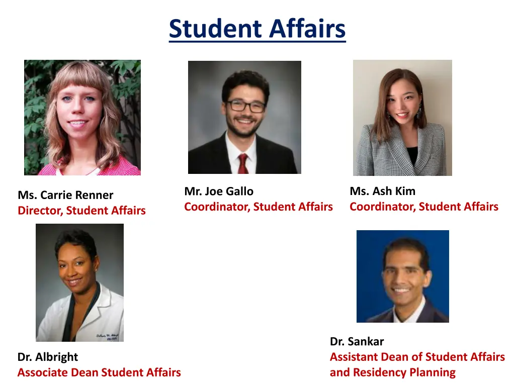 student affairs