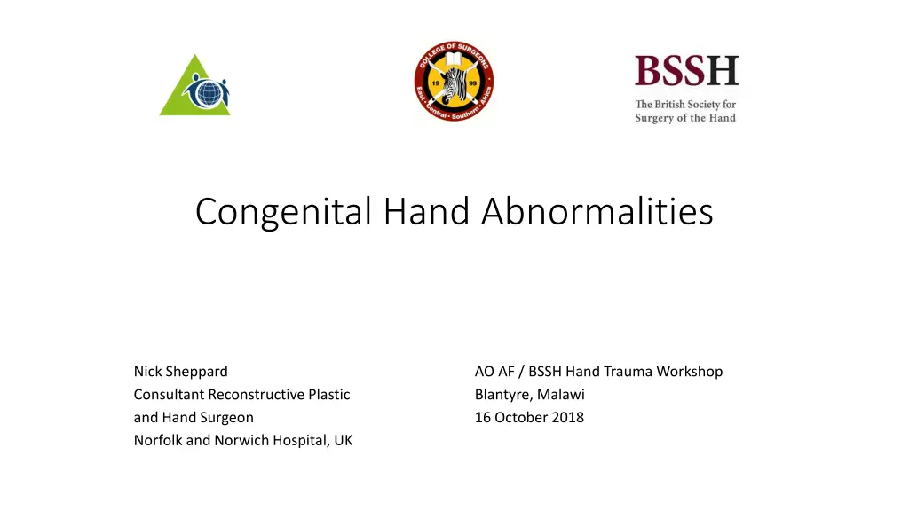 congenital hand abnormalities 1