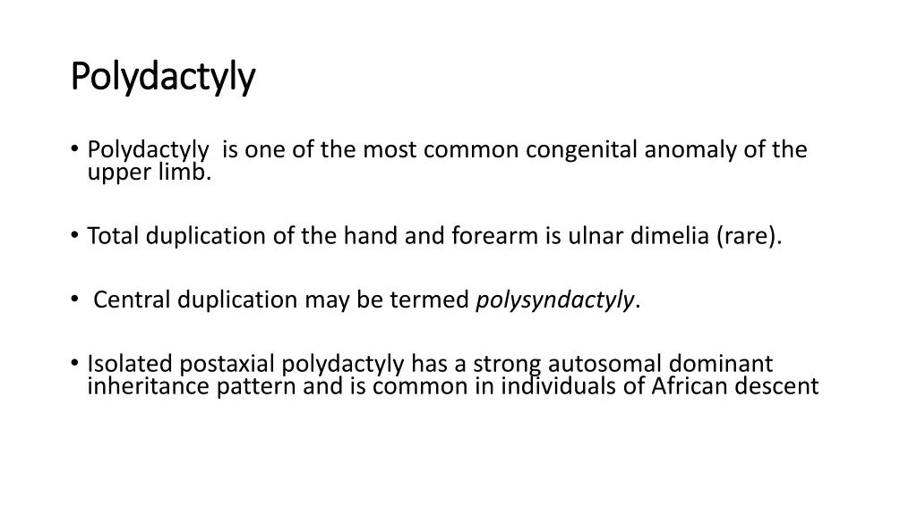 polydactyly polydactyly