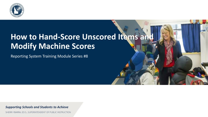 how to hand score unscored items and modify