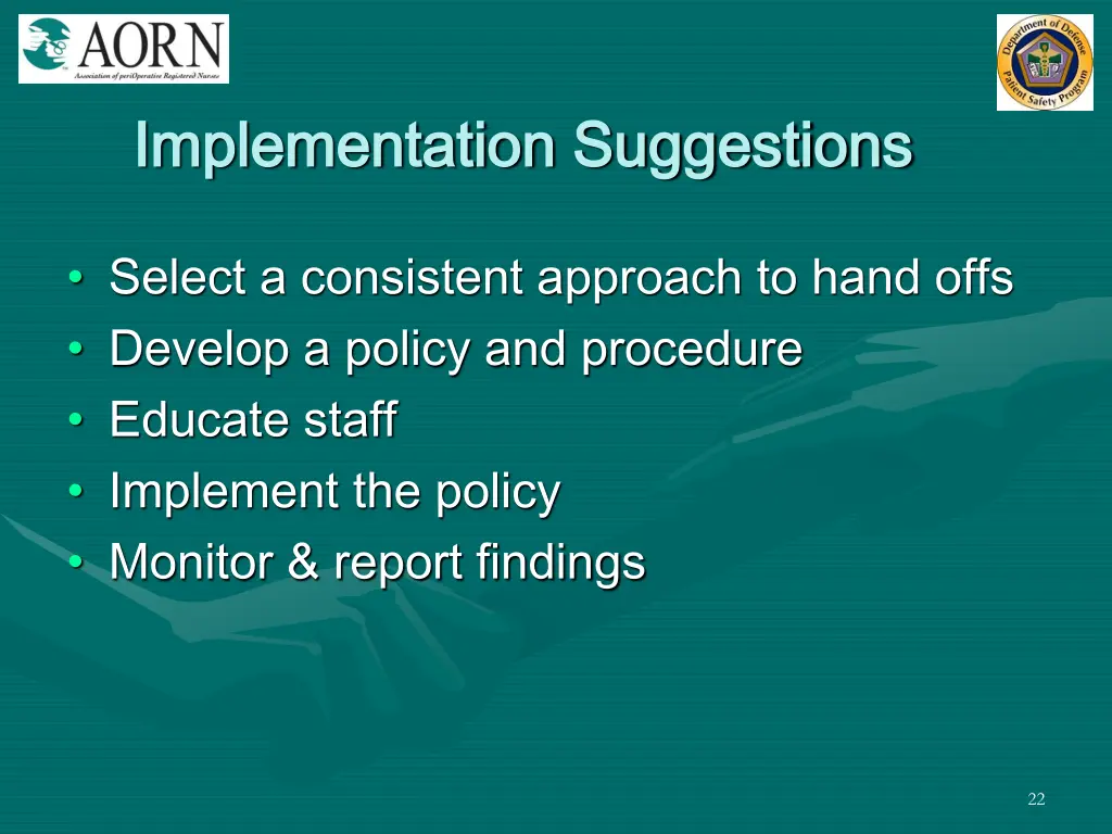 implementation suggestions implementation 1