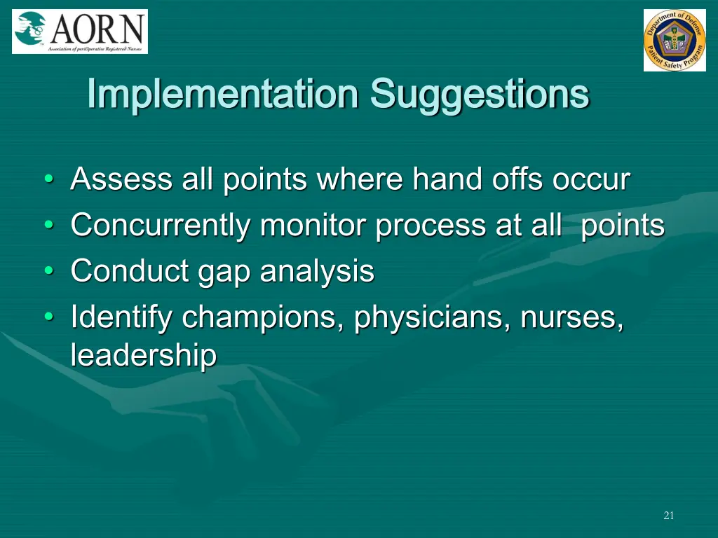 implementation suggestions implementation