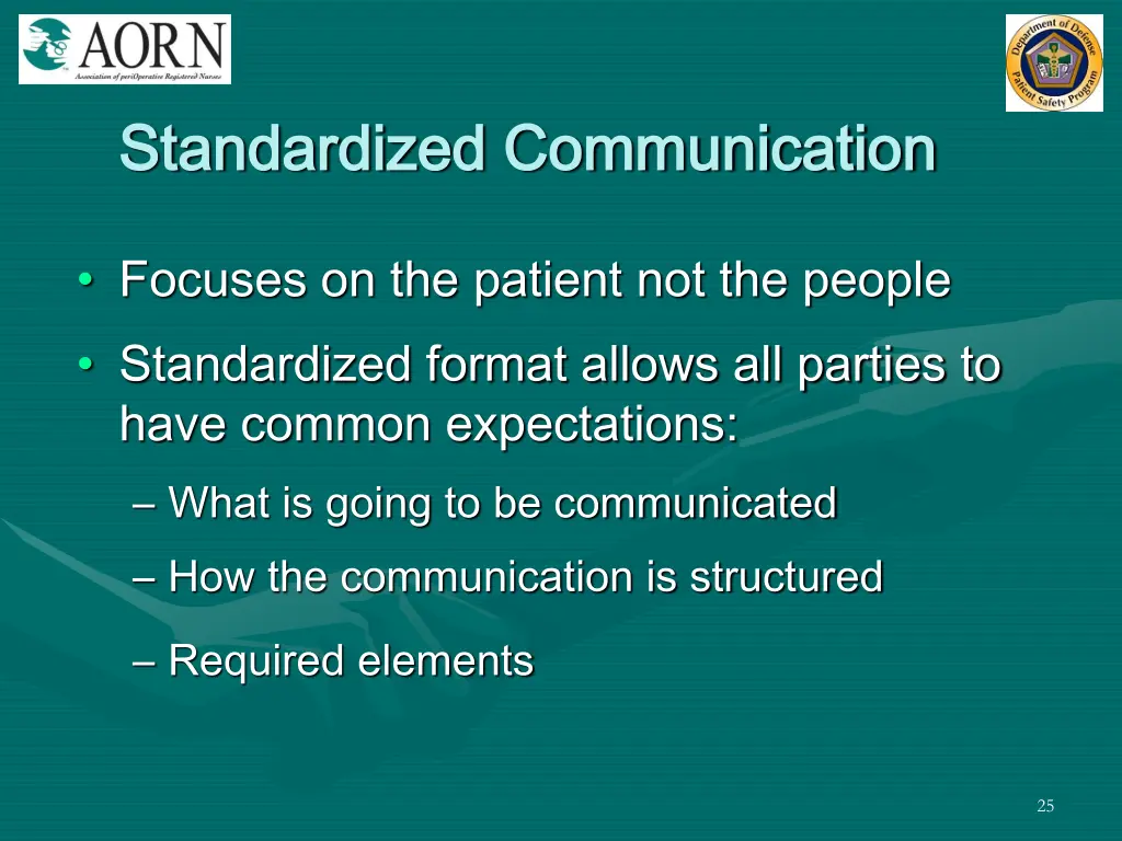 standardized communication standardized