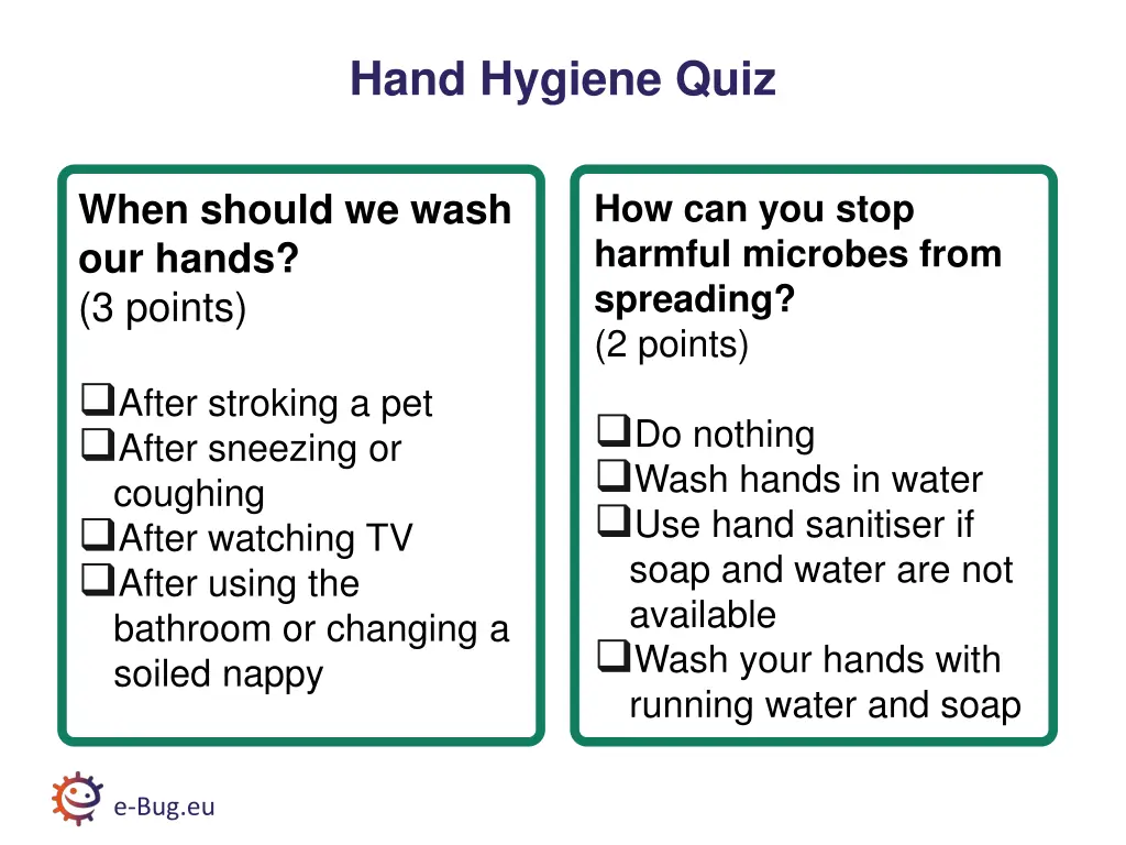 hand hygiene quiz 2