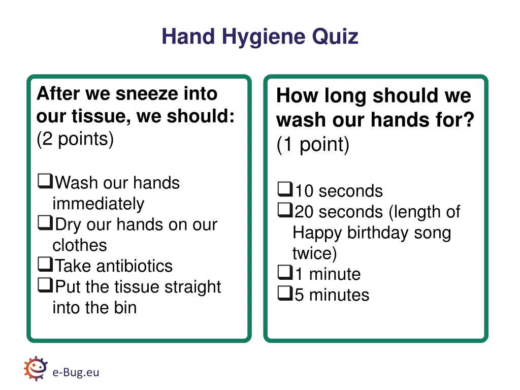 hand hygiene quiz 3