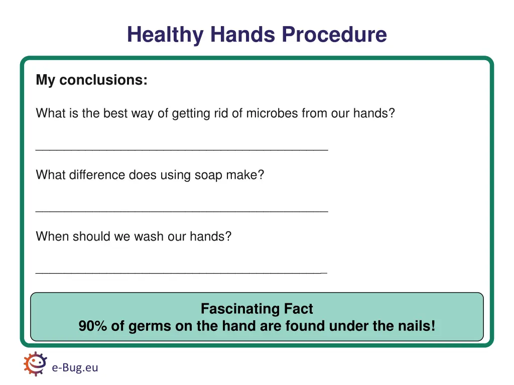 healthy hands procedure 3