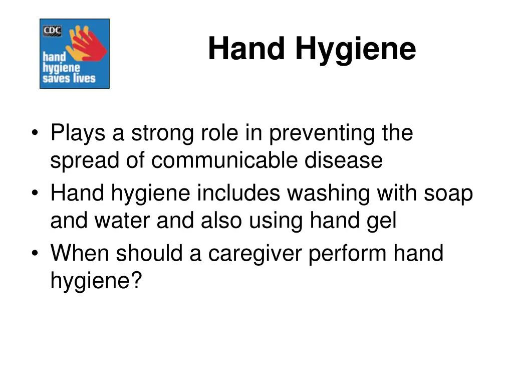 hand hygiene