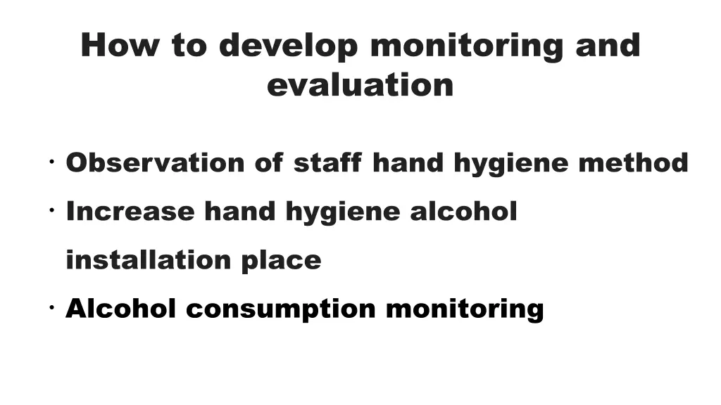 how to develop monitoring and evaluation