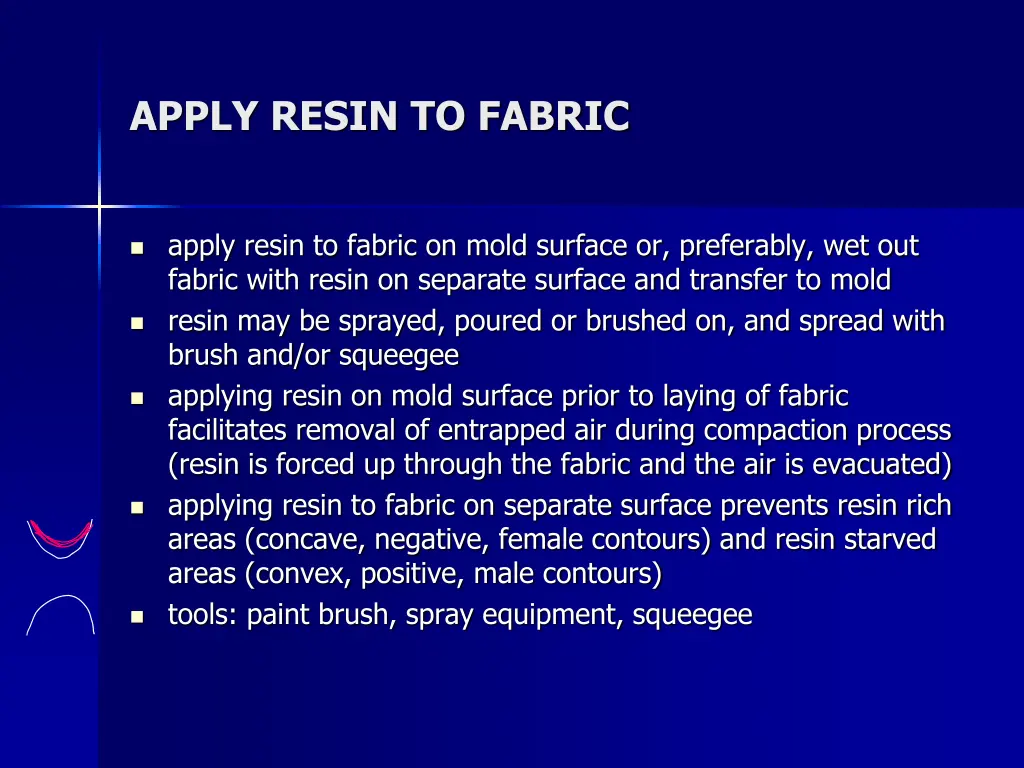 apply resin to fabric