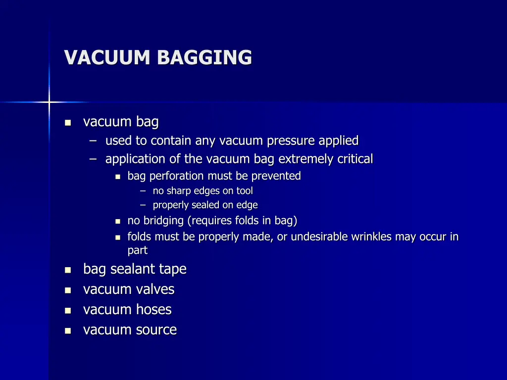 vacuum bagging