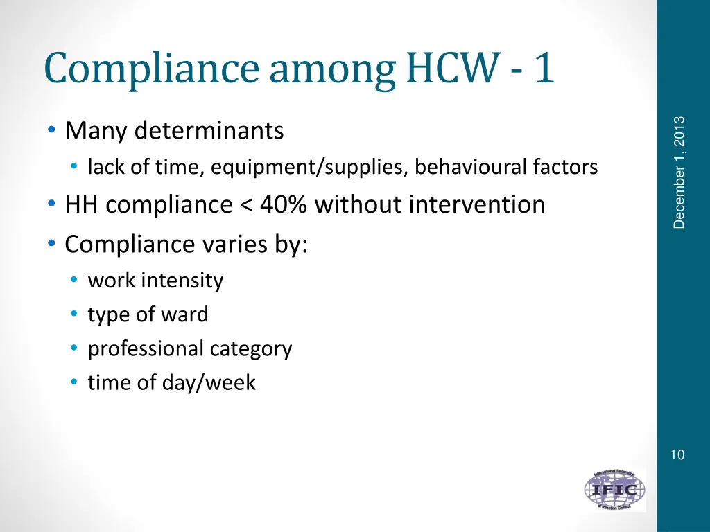 compliance among hcw 1