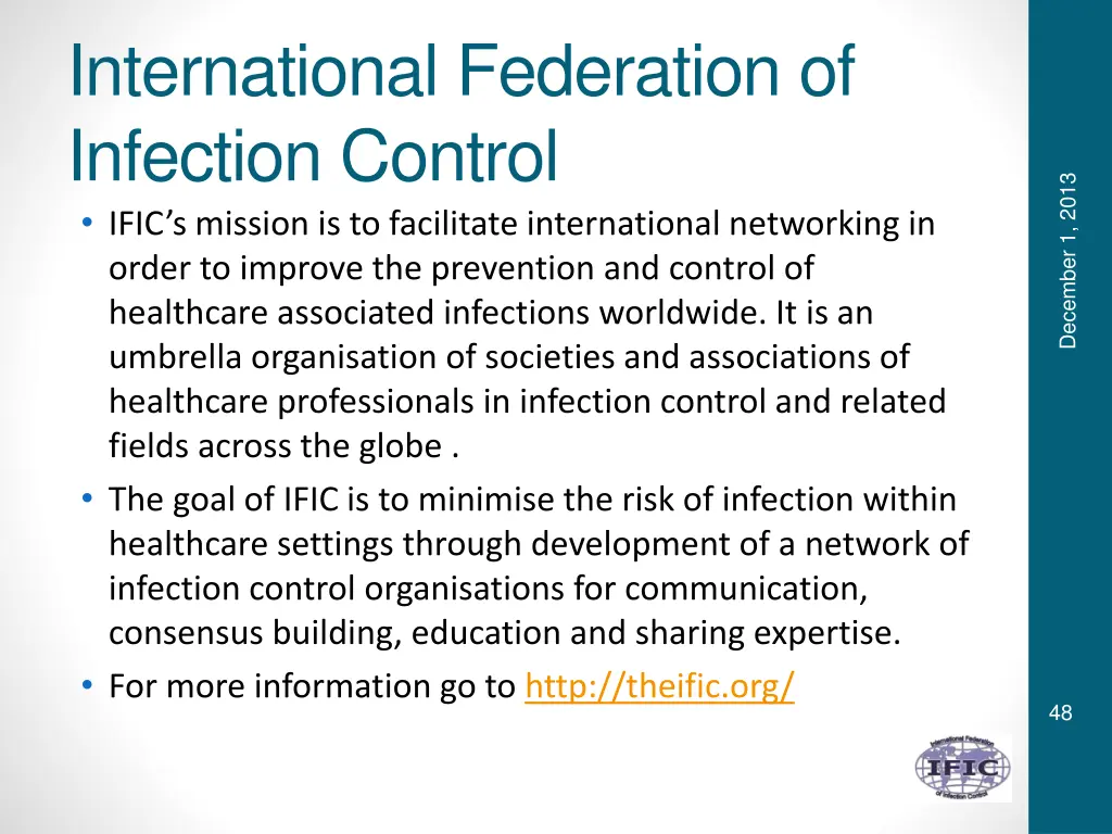 international federation of infection control