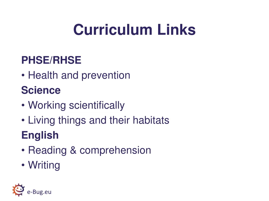 curriculum links