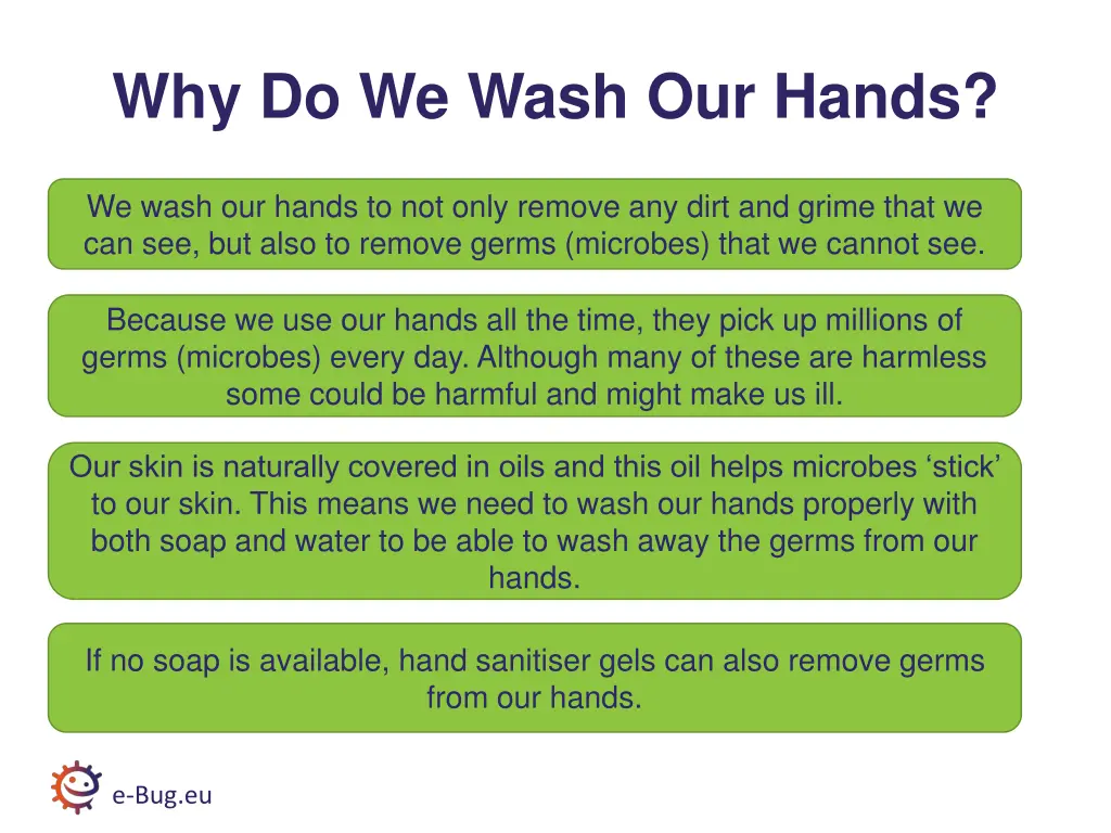 why do we wash our hands