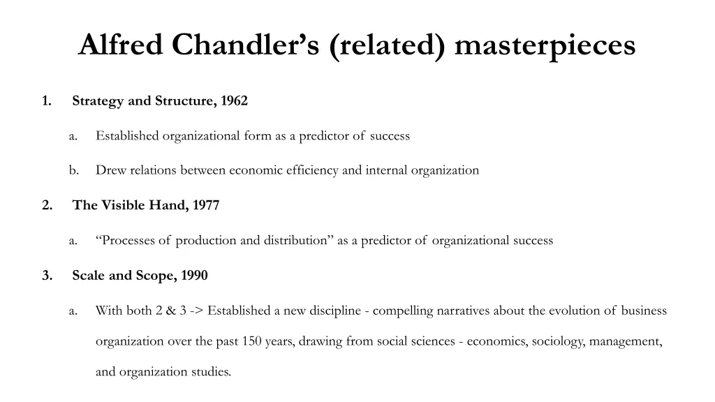 alfred chandler s related masterpieces