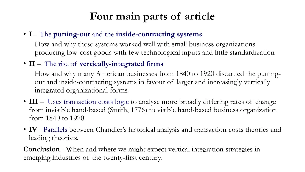 four main parts of article