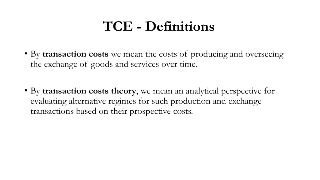 tce definitions