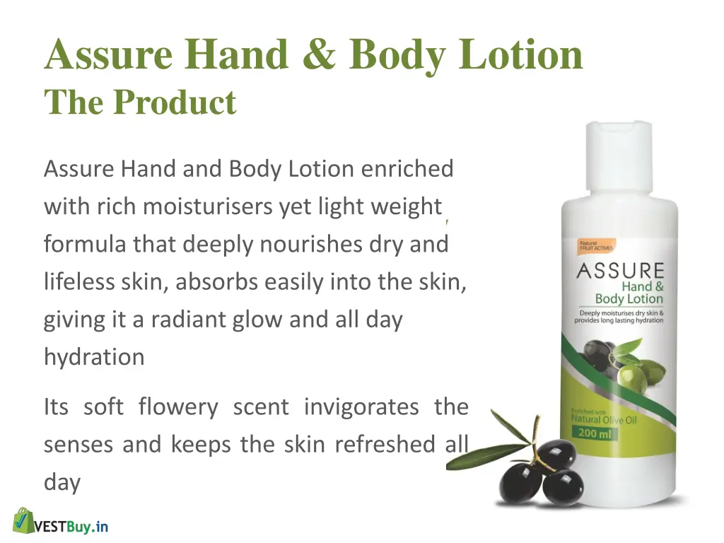 assure hand body lotion the product