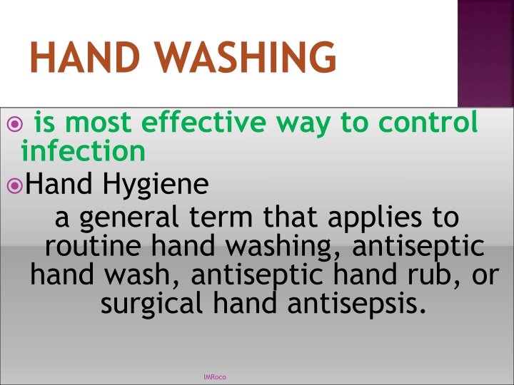 hand washing