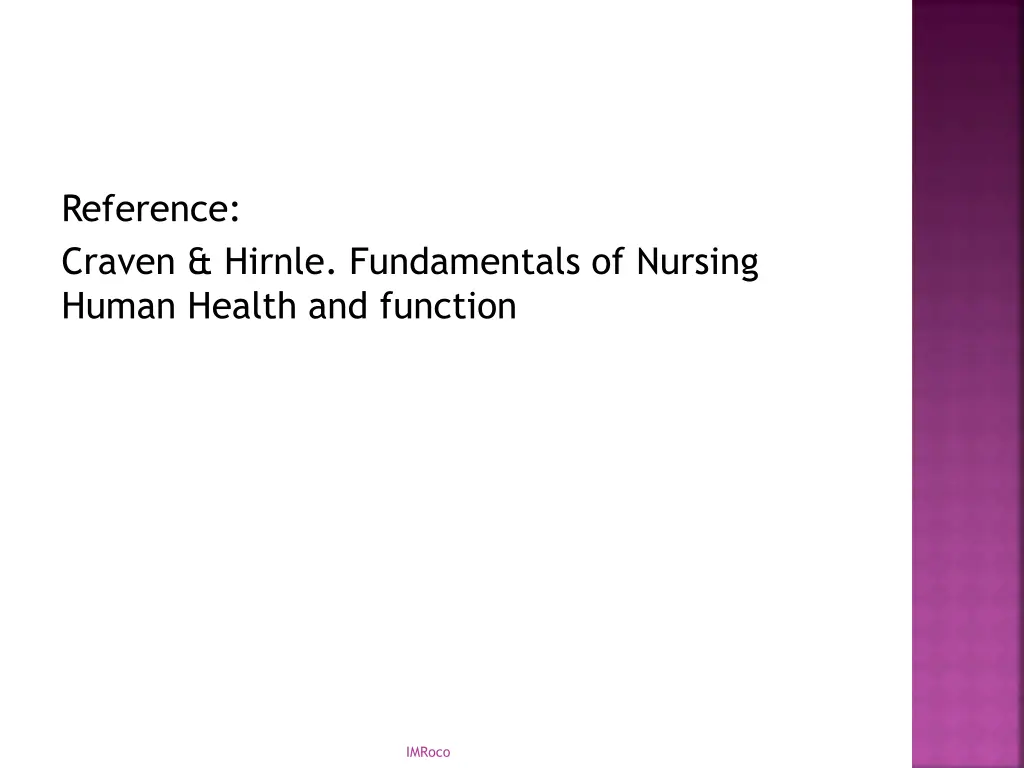 reference craven hirnle fundamentals of nursing