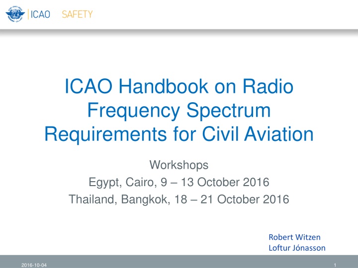 icao handbook on radio frequency spectrum