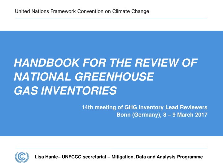 handbook for the review of national greenhouse