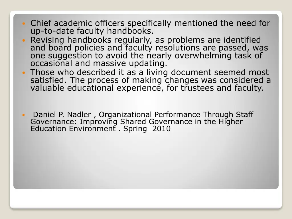 chief academic officers specifically mentioned