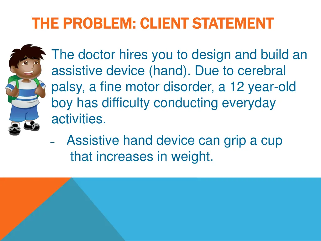 the problem client statement the problem client