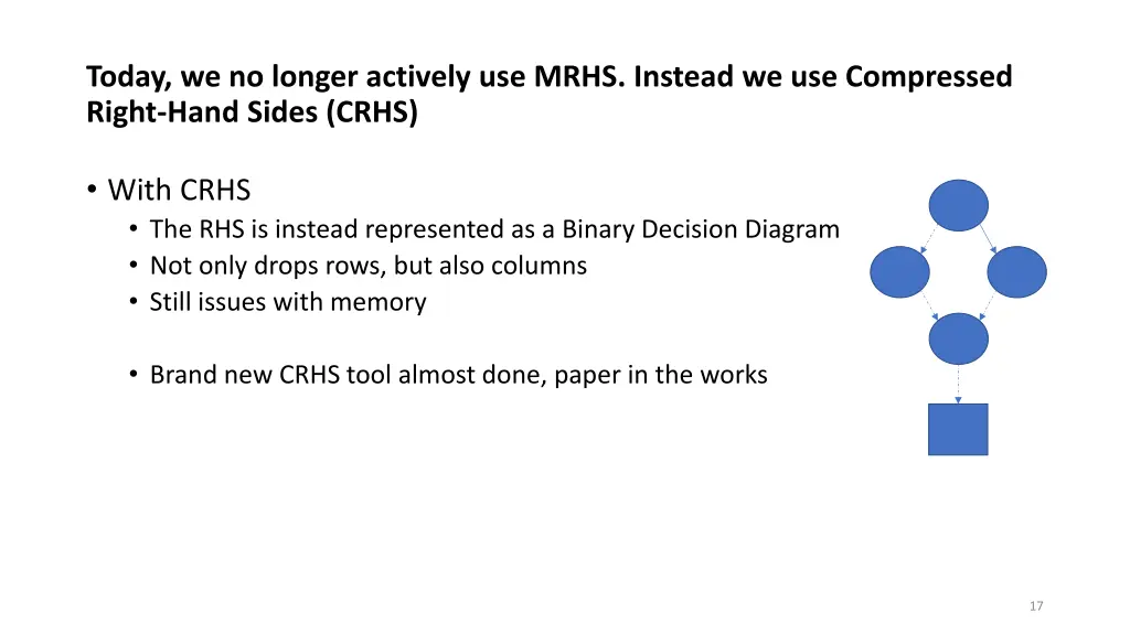 today we no longer actively use mrhs instead