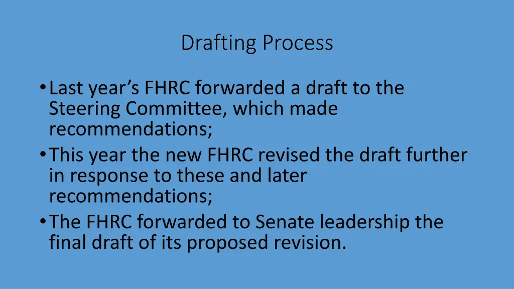 drafting process